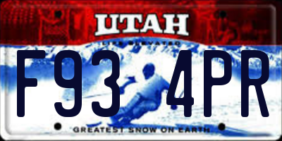 UT license plate F934PR
