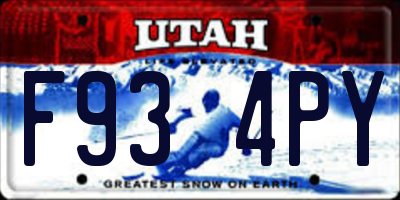 UT license plate F934PY