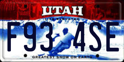 UT license plate F934SE