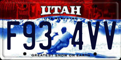 UT license plate F934VV