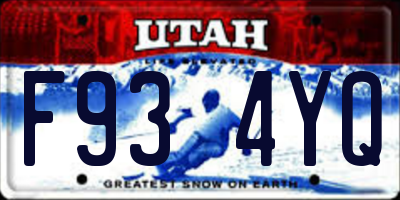 UT license plate F934YQ