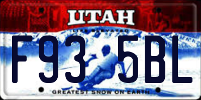 UT license plate F935BL