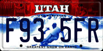 UT license plate F935FR