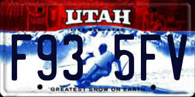 UT license plate F935FV
