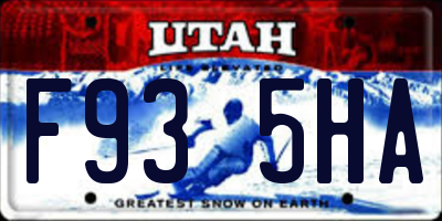 UT license plate F935HA