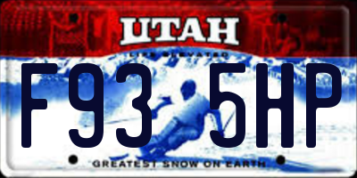 UT license plate F935HP