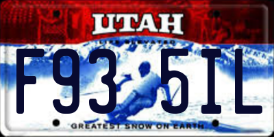 UT license plate F935IL