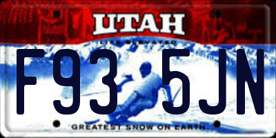 UT license plate F935JN