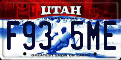 UT license plate F935ME