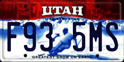 UT license plate F935MS