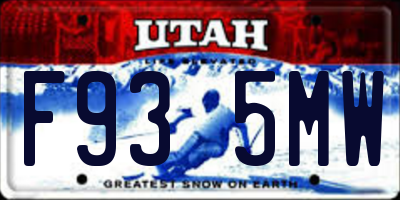 UT license plate F935MW