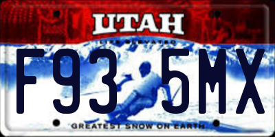 UT license plate F935MX