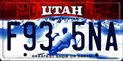 UT license plate F935NA