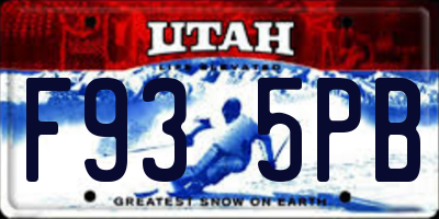 UT license plate F935PB