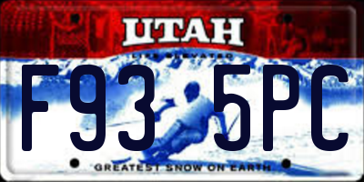 UT license plate F935PC