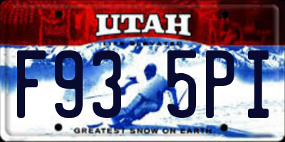 UT license plate F935PI