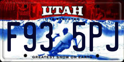 UT license plate F935PJ