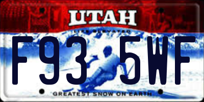 UT license plate F935WF