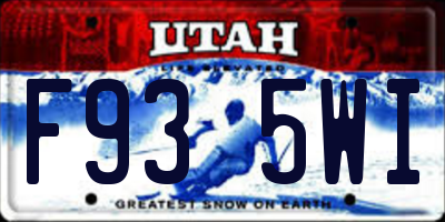UT license plate F935WI