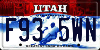 UT license plate F935WN