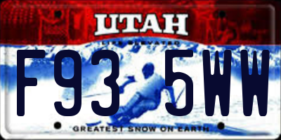 UT license plate F935WW