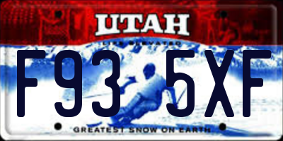 UT license plate F935XF