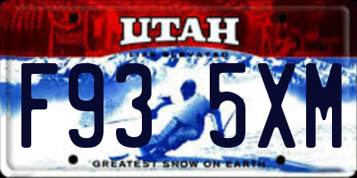 UT license plate F935XM