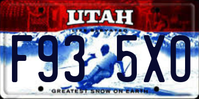 UT license plate F935XO