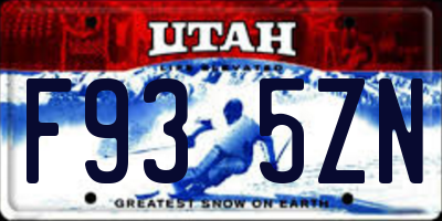 UT license plate F935ZN