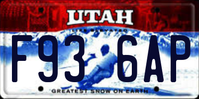 UT license plate F936AP