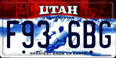 UT license plate F936BG