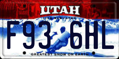 UT license plate F936HL