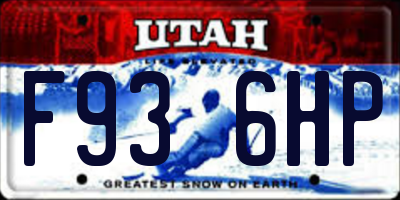 UT license plate F936HP