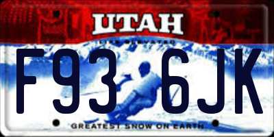 UT license plate F936JK
