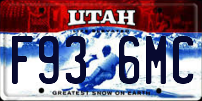 UT license plate F936MC