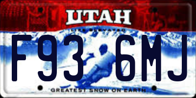UT license plate F936MJ
