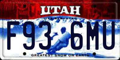 UT license plate F936MU