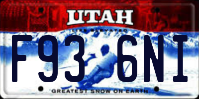 UT license plate F936NI