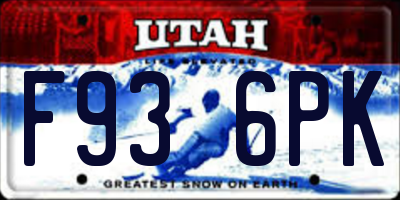 UT license plate F936PK