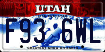 UT license plate F936WL