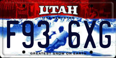 UT license plate F936XG