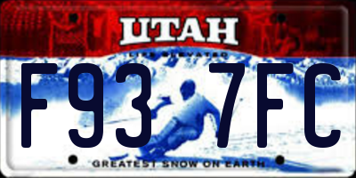 UT license plate F937FC
