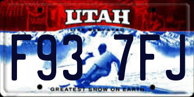UT license plate F937FJ