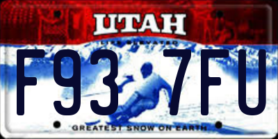UT license plate F937FU