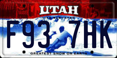 UT license plate F937HK