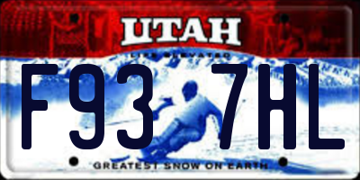 UT license plate F937HL