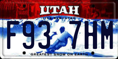 UT license plate F937HM