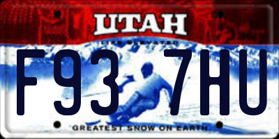 UT license plate F937HU