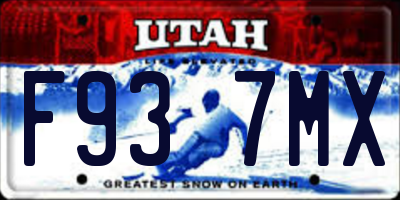 UT license plate F937MX