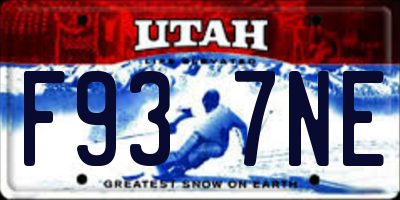 UT license plate F937NE